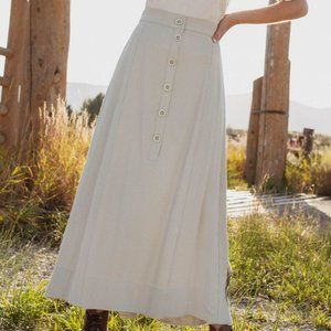 Christy Dawn Ida Skirt in Seafoam Stripe